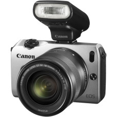 Фотоаппарат Canon EOS M Серебристый с объективом 18-55 IS STM и вспышкой 90EX EUR